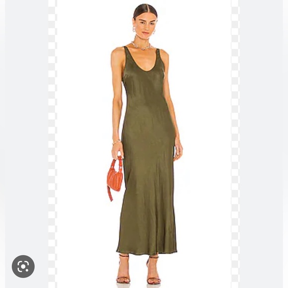 L'AGENCE Dresses & Skirts - L'AGENCE Akiya Tank Maxi Dress in Olive Night